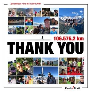 ZwickRoell Mitarbeiter und Kunden laufen für den guten Zweck