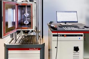 Die elektrodynamische Prüfmaschine LTM 10 ist mit einer Temperiereinrichtung ausgestattet